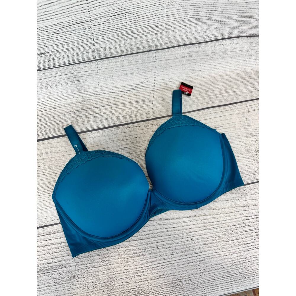 DreamFit Women's Teal Blue Lifting Plunge Underwire Bra Size 40DD